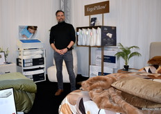 Jürgen Swinnen of Intres XP showed the ErgoPillow pillow collection, among others, at the Modulax stand.