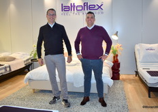 Adriaan Jonker and Frank van der Schuit of Luxury Bedding Company, which represented the Lattoflex brand alongside Beka at the furniture fair.