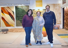 Daughter Anju Mehta, founder Neena Datta and son Neal Mehta of Daatti Home Collection had brought the latest collection of carpets.