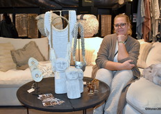 Kristel Zoontjes of Warehouse Knit, a wholesaler of natural decoration products sourced from the Far East, displayed a selection of products at the Winterhome stand.