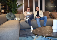 Peter van Schie and Max Verstegen of Plantagie Group, known for the brands bert plantagie, Dutch Originals and They & Me. At the furniture fair, the focus was on bert plantagie.