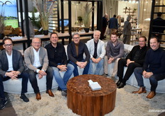 Jeffrey Koster (right) of The Anchor with all agents, from left to right Thomas, Harold, Hugo, Christoph, Jan-Willem, Wim and André.