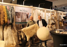 Jens (left) and Jolt van Buren with Melange carpets and yoga balls at the Van Buren stand.