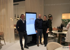 Castle Line Furniture is three people strong at Furniture Fair Burssel with Jaan Depraetere, Dimitri and Ann Vandecasteele.