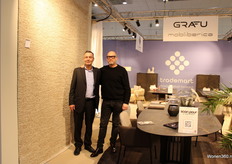 Murat Gunaydin of Carpet Scene and Christophe Sergeant of Grafu and Mobliberics at the booth.