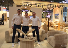 From left to right Koen Koldenhof, Peter de Lijster and Michiel Rog of Asiades with the new chair and bench.