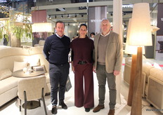 From left to right, Jaan, Ann and Dimitri represent Castle Line at the fair.