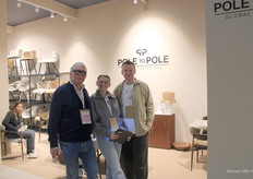 From left to right George, Romy and Mels Poolman are the forces behind the family business Pole to Pole. A visitor tests the new Sake chair.