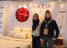Nathalie Piquin and Anandine Sanglier presented a well-lit stand for linen products.