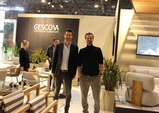 Gescova Outdoor Furniture with Frederik and Thomas pose with visitors in the background.