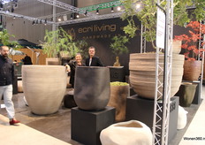 Esther and Marcel van der Eijkel of Ecri Living, they were at the fair with large flower pots.