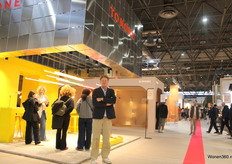 Anton with the Bridge lamp, made of recycled acrylic with beautiful elements of the same material from Tonone.