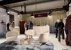 Crowds at the Van Besouw stand, which has united traditional craftsmanship with a forward-looking approach to textiles since 1839.