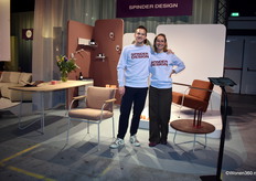 Marco Braaksma and Anna Venema of Spinder Design, which also showed a collection of furniture in Eindhoven.