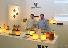 Jef Doyen (right) and his son from Wannes Antwerp with the new wall lights.