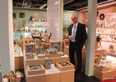 Sales director Richard Verëll with Star Home Decor's Christmas collection.
