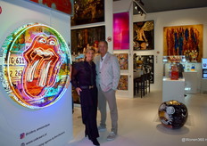 Jeannette and Mike Sr van Rijswijk of Cobra Art displayed many colourful works.