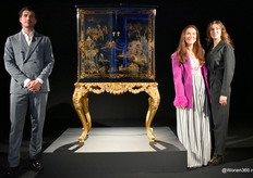 Nick Jansen with his sisters Annabelle and Sophie of Jansen Furniture, posing at one of the family business' specialities: Chinoiserie - an artistic movement in which a piece of furniture is custom-made in Asian style. Father Jansen started it 40 years ago; the three children continue his work.