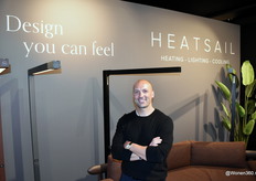 Commercial director Hector Seghers of Heatsail, which showcased stylish outdoor heating and lighting.